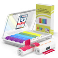 Pillendose 7 Tage Tablettenbox 4 Fächer - Magnetisch-kompakt für unterwegs.